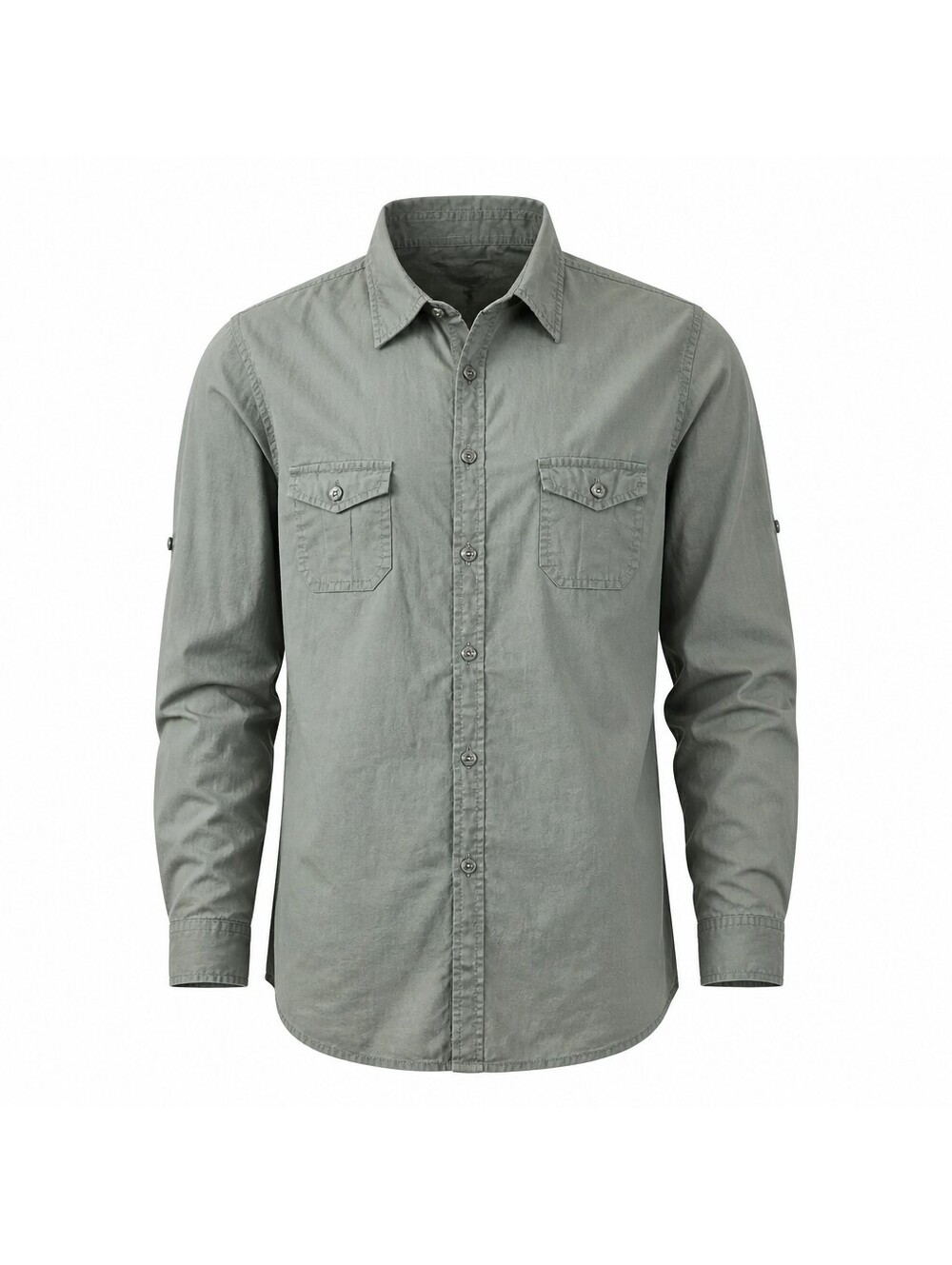 Heritage 1981 Men's Button-Up Cotton Shirt Size S Green